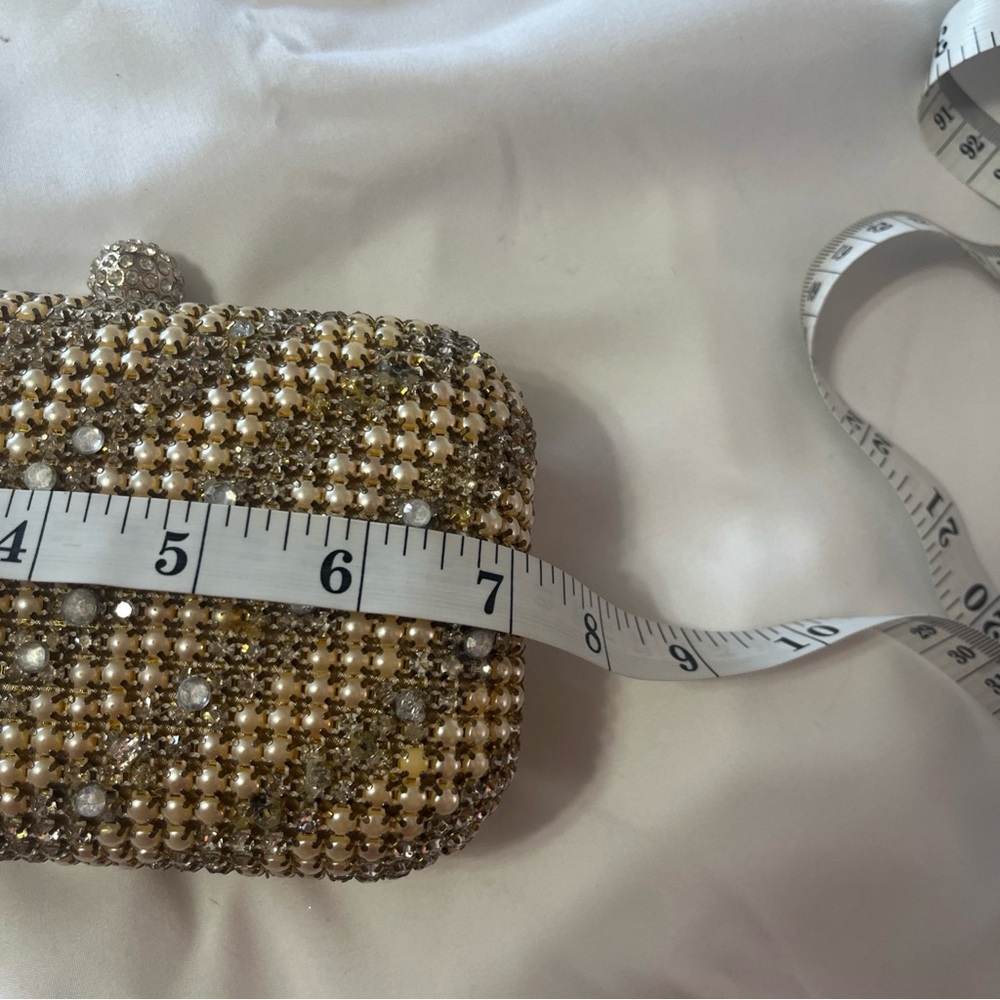 Clutch / crossbody Dazzling Gold Crystal Clutch - Picture 6 of 8